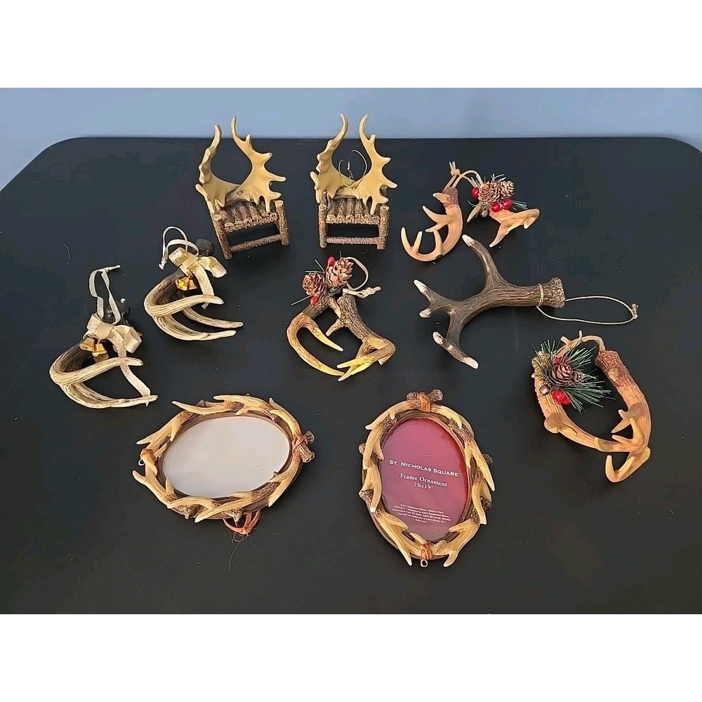 Large Lot Antlers Deer Christmas Hunting Tree Ornament Hanging Decor